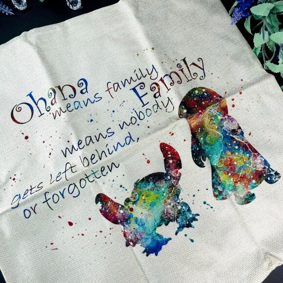 Lilo Stitch Throw Pillowcase Family Accent Sham Pillow Cushion Cover Home Decor - Picture 4 of 10